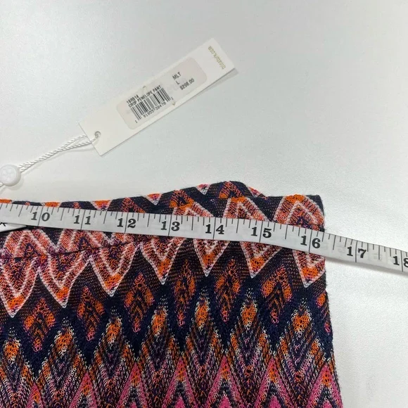 Trina Turk Crop Penelope Pant New With Tags Size Large Pink Purple Zig Zag Pants - Picture 8 of 11